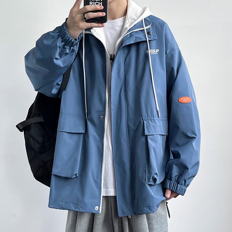 NASA MARVEL Men's Hooded Layered Casual Jacket