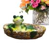 Creative Micro Landscape Resin Frog Statue Cute Cartoon Simulated Frog Ornaments 3D Frog Storage Tray Indoor