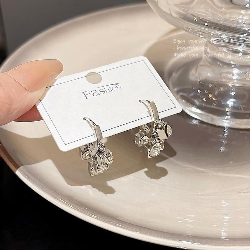 Изысканные серьги-подвески с кисточками из циркония - игла из серебра 925 пробы, высококачественный дизайн для женщин