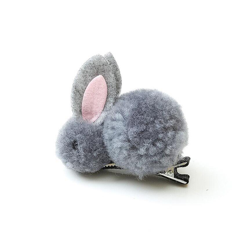 Cute Hair Ball Rabbit Hair Clip Children's Girl Animal Hairpins Korea Simple Hair Accessories Headwear Hairpin