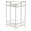 NITORI (NITORI) Wire Bath Rack, Corner, 2 Tiers, FB3002, Silver, 19.5cm Wide X 19.5cm Deep X 36.5cm High, Product Code: 8512186