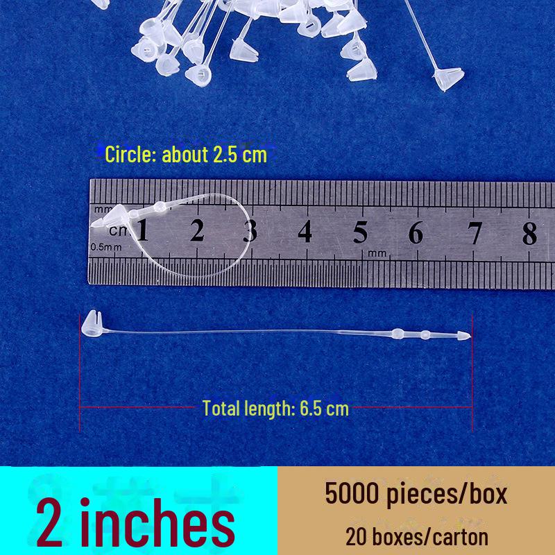 Прозрачный пластиковый шнурок с пряжкой для бирок на одежду