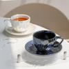 Керамическая кофейная чашка в стиле легкой роскоши Чайная чашка премиум-класса Набор для послеобеденного чая Чашка и блюдце