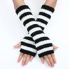 Half Finger Long Wrist Gloves Knitted Ankle Wrist Sleeves Punk Fingerless Gloves Girls Women