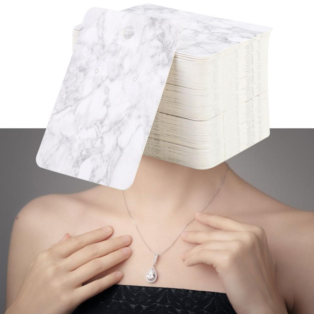 100Pcs 5 x 7cm Marble Pattern Jewelry Display Cards Handmade jewelry finished product packaging