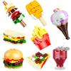 Children'S Science And Education Educational Building Block Toy Simulation Dessert Food Small Particles Building Block Bread Candy Lollipop Fries