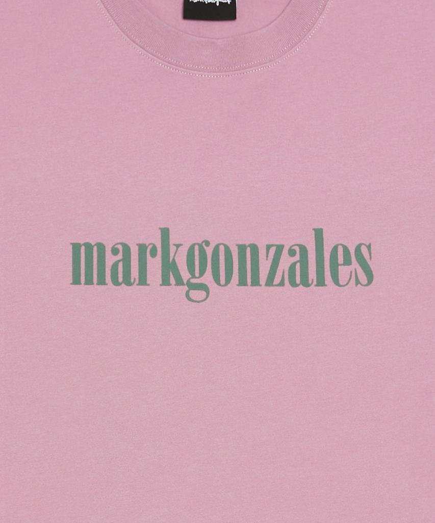 Mark Gonzales Футболка с коротким рукавом Serif Mg Logo - Инди Розовый
