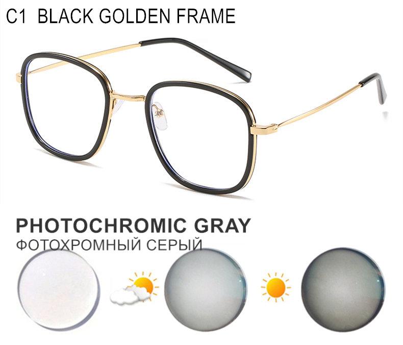 Очки по рецепту для близорукости женщин мужчин фотохромные или линзы, блокирующие синий свет близорукость или астигматизм индивидуальный UF144