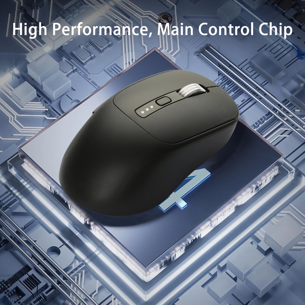 Wireless Mouse Bluetooth Compatible 5.2 USB 2.4Ghz Mice Ergonomic Wireless Office Mouse for iPad MacBook Tablet Laptop Computer