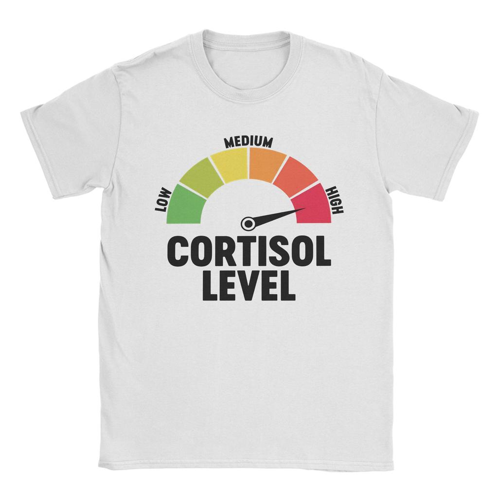 Unisex Unisex Tshirt Funny Low Cortisol Levels Meme Vintage Pure Cotton Tees Short Sleeve T Shirts O Neck Clothes Party