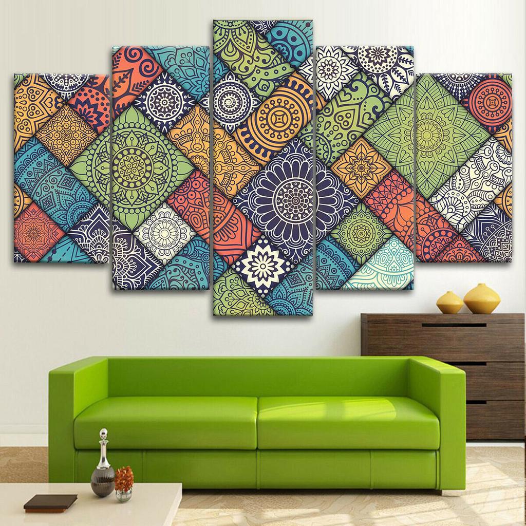 5 шт. Мандала Цветочный Узор Красота 5 шт. Холст Настенное Искусство Фэнтези Печать Домашний Декор 5 шт. Картины Постер Современная HD Печать