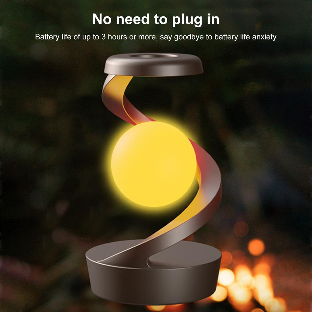 Плавающая вращающаяся ослепительная красочная окружающая подсветка прикроватная тумбочка для лампы Беспроводная зарядка Волна
