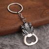 Frog Wolf Metal Lion Keyring Bronze Color Beer Opener Keychain  Backpack Pendant