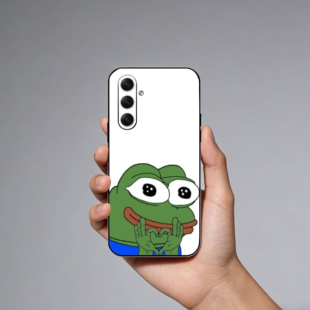 Чехол для телефона P-Pepe The Funny Frog для Samsung Galaxy A73, A21s, A22, A31, A52, A53, A71, A41, Мягкий черный корпус