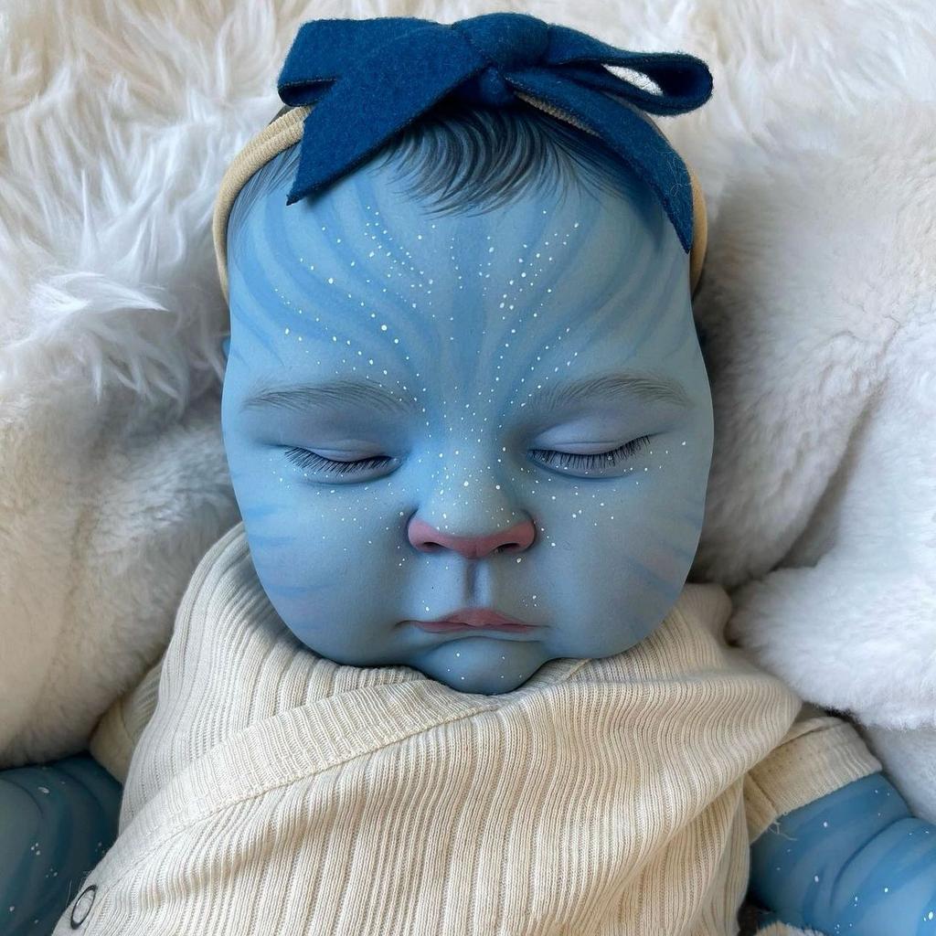 Кукла Reborn Baby 50 см - Реалистичные черты лица, Кожа аватара, Закрытые глаза, Тканевое тело