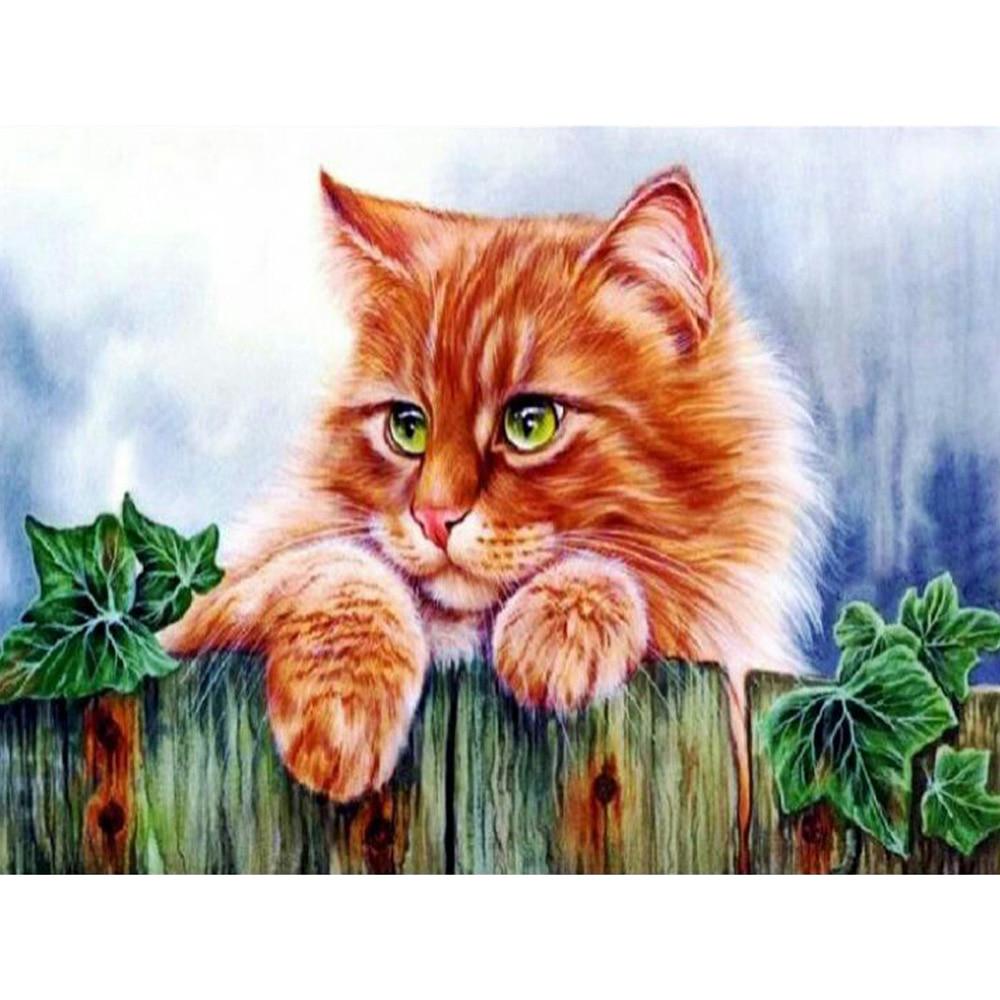 Diamond Painting Animal Cute Cat DIY Diamond Embroidery 5D Mosaic Pictures by Numbers Rhinestones Home Decor Gifts