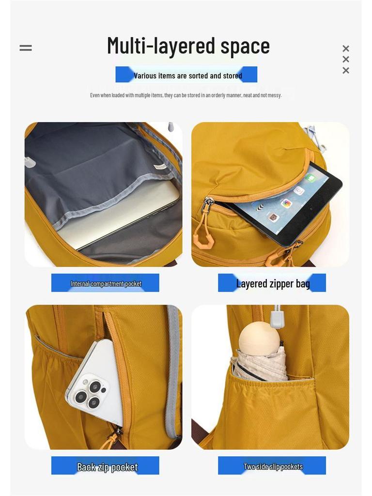 New Versatile Fashion Backpack: Casual Shoulder Bag for Outdoor Hiking, Mountaineering, and Camping.