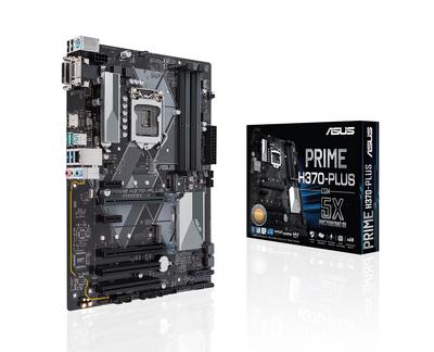 Материнская плата ASUSTek Intel H370 LGA1151, Совместимая, H370M-PLUS [mATX]