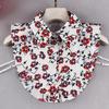 43 Styles Fake Collar Stand Lapel Shirt Detachable Collar Women Lace Floral False Collar Half Shirt Blouse Faux Col