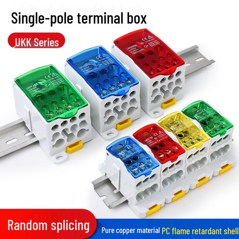 UKK High Current Unipolar Rail-Mounted Distribution Terminal Block