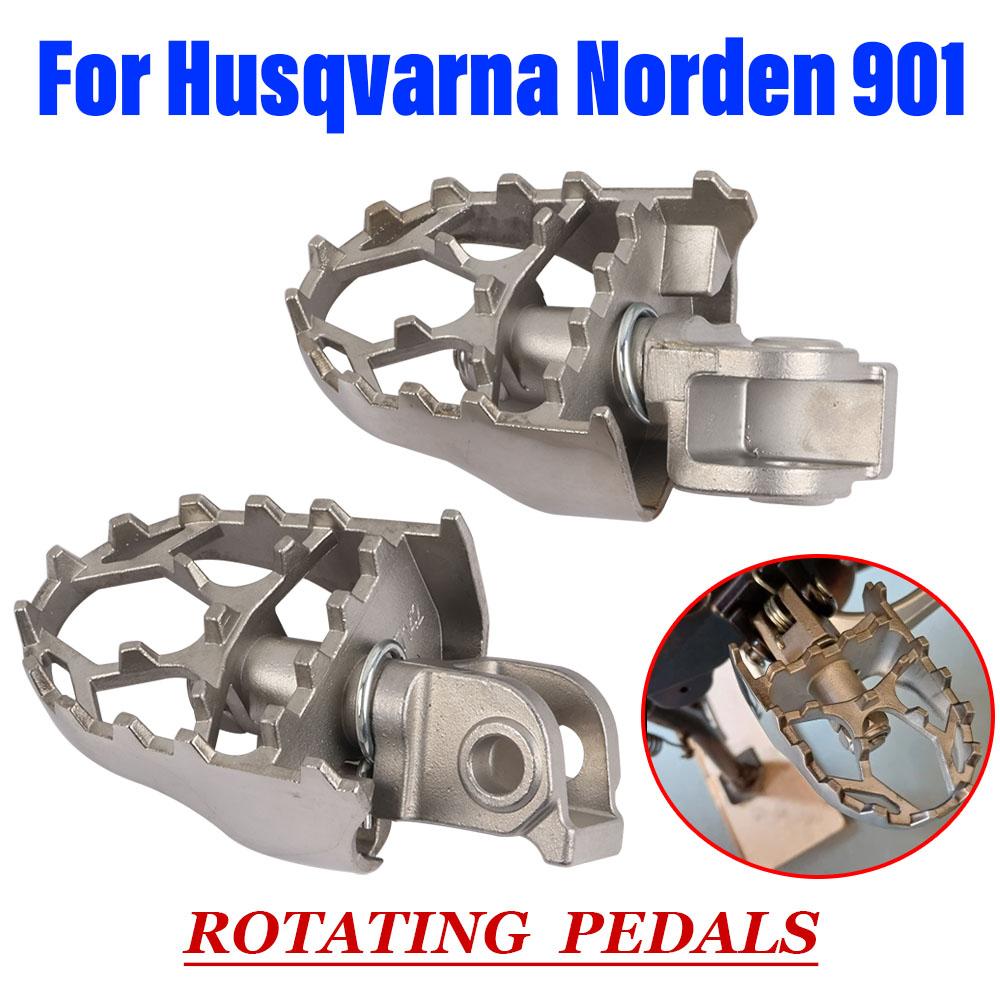 Motorcycle Accessories Anti-slip Footrests Footpegs Foot Pegs Rests Pedals For Husqvarna NORDEN 901 NORDEN901 2022 2023 2024