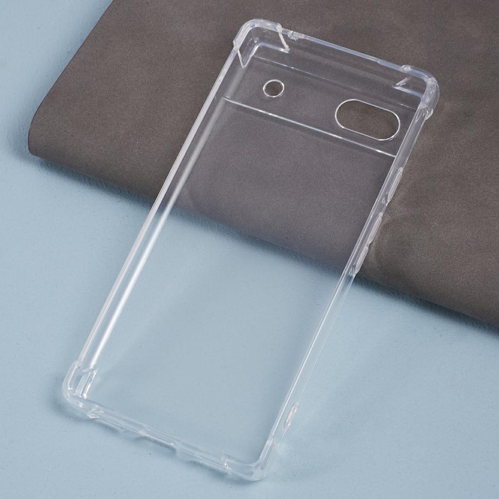 For Google Pixel 6a Clear Case Reinforced Four Corner Phone TPU Cover