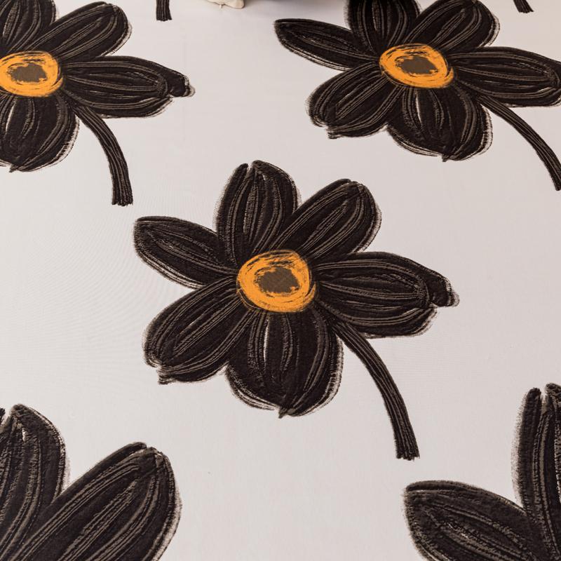 Черные цветы Простыня мультяшный цветочный постельный комплект для девочек женщин декор для спальни простыня 3 шт. полиэстеровые простыни с 2 наволочками