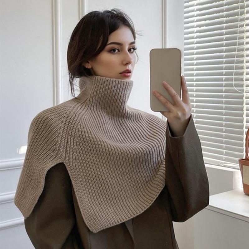 1PC Scarf Versatile Clothing Accessories Minimalist Style Solid Color Elegant Shawl Classic High Neck Design Exquisite Multi-color