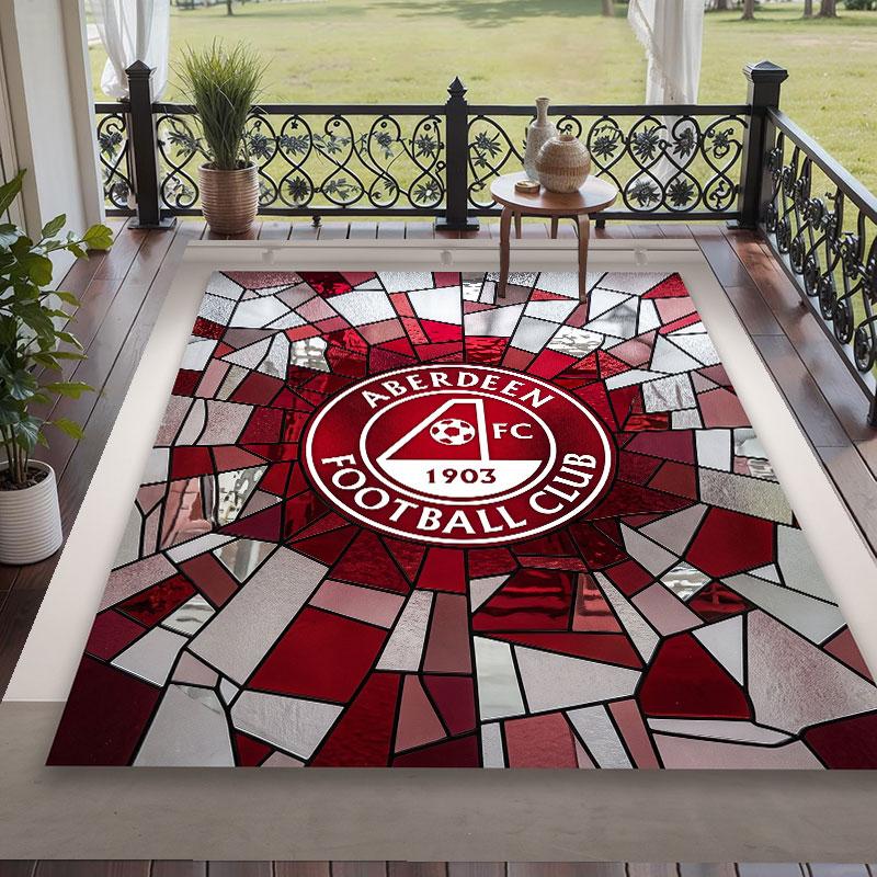 Soft Floor Carpet Aberdeen FC Pattern Area Rug Decorative Mat For Home Room Decoration