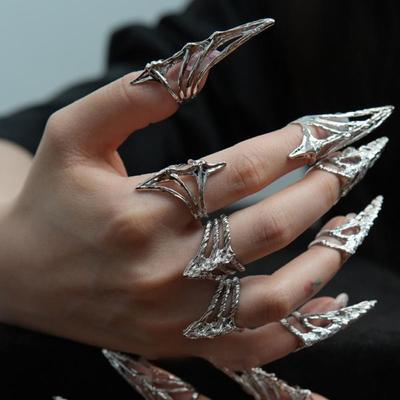 Кольцо на палец для косплея Металлическое покрытие-броня Модное кольцо-покрытие для ногтей Вечерние украшения