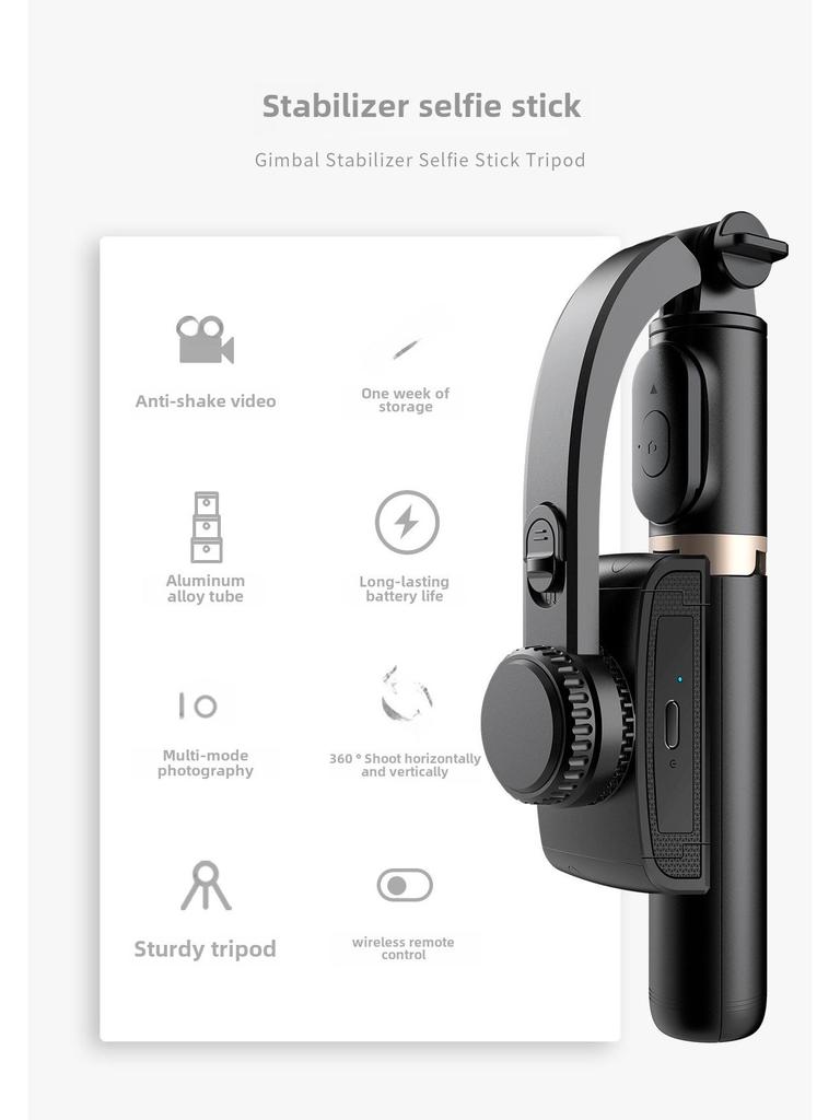 Ручной карданный стабилизатор CYKE: Выдвижная палка для селфи, настольный держатель для мобильного телефона, штатив Anti Shake Live