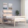 VidaXL Bed Frames with Simple Solid Wood Headboard 3195316