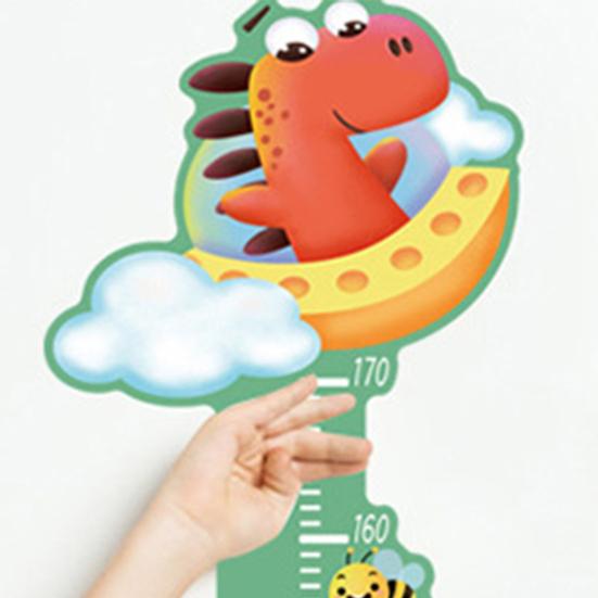 Baby Growth Chart Wall Sticker Peel Stick Adhesive Bedroom Play Room Nursery Cartoon Animal Children Height Measurement Ruler Decal