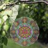 10 Inch Colorful Mandala Wind Chime with Rotating Hook Vibrant Outdoor Garden Decor for Spring Summer Fall No Batteries Needed