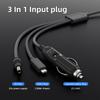 Mini Power Cable 10ft 3 In 1 with USB C Car Charger and DCDC Waterproof Cable