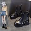 Autumn and Winter New Women's Thick-soled Martin Boots 2025 Versatile Fashion Medium Tube Square Head Solid Color Fashion Boots Increased by 11