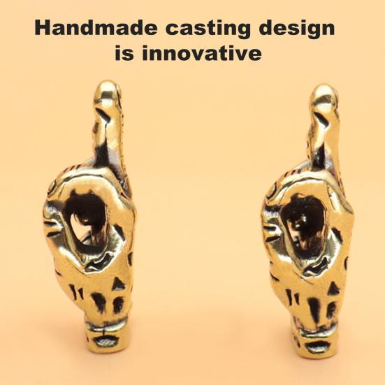 1/2/3 шт. Миниатюрная латунная фигурка среднего пальца, золотая статуэтка с жестом руки, скульптура для дома