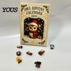 Creative Christmas Countdown 2026 Owl/Dog Advent Calendar, 24 Days with Mini Animal Decorative PVC Miniatures Figurine Ornaments, Collectible Figures