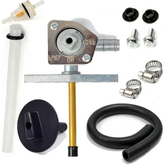 Fuel Valve Petcock & LEVER Compatible With Honda Recon 250 Rancher 350 420 Foreman 400 Foreman 450 FourTrax Foreman Rubicon 500 TRX250 TE/TM TRX350