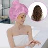Сетчатая шапка для сушки вьющихся волос с регулируемым шнурком, мягкая впитывающая женская сетка для длинных густых вьющихся волос, быстросохнущая сетка для душа, шлепающаяся шапочка