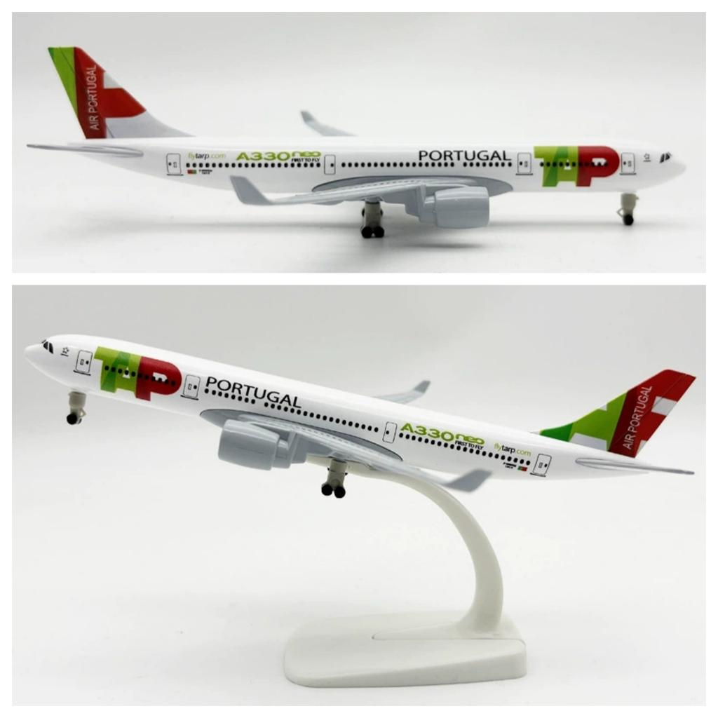 20 см Модели самолетов Португалия A330 Сплав Миниатюрный самолет с колесами Сувенир Хобби Коллекция Самолет Детские игрушки