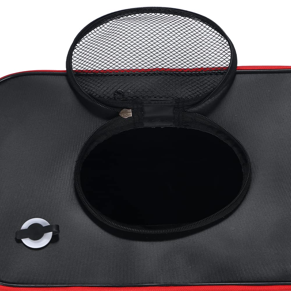 Foldable Fishing Bucket with Lid for Fishing Outdoor Storage Tackle, (Black, 40cm)