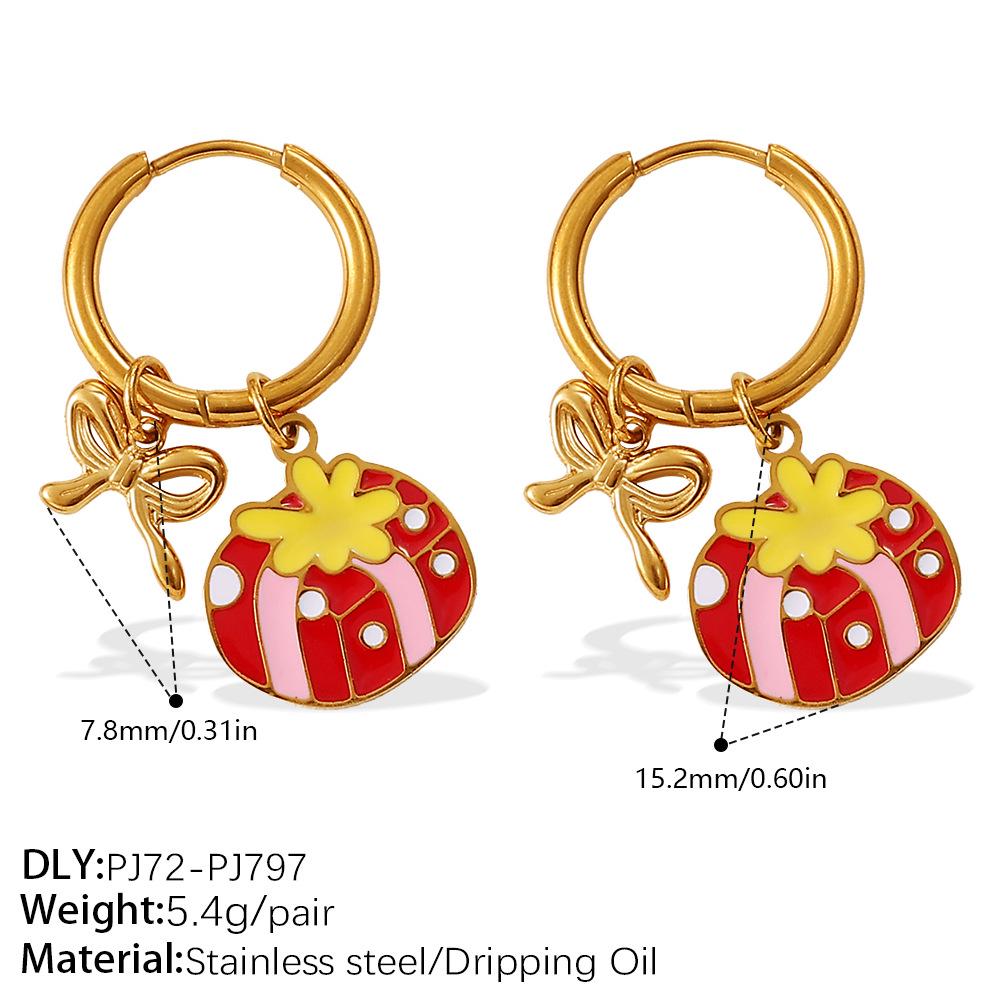 18K Gold Plated DIY Gingerbread Man Earrings - Festive Christmas Collection