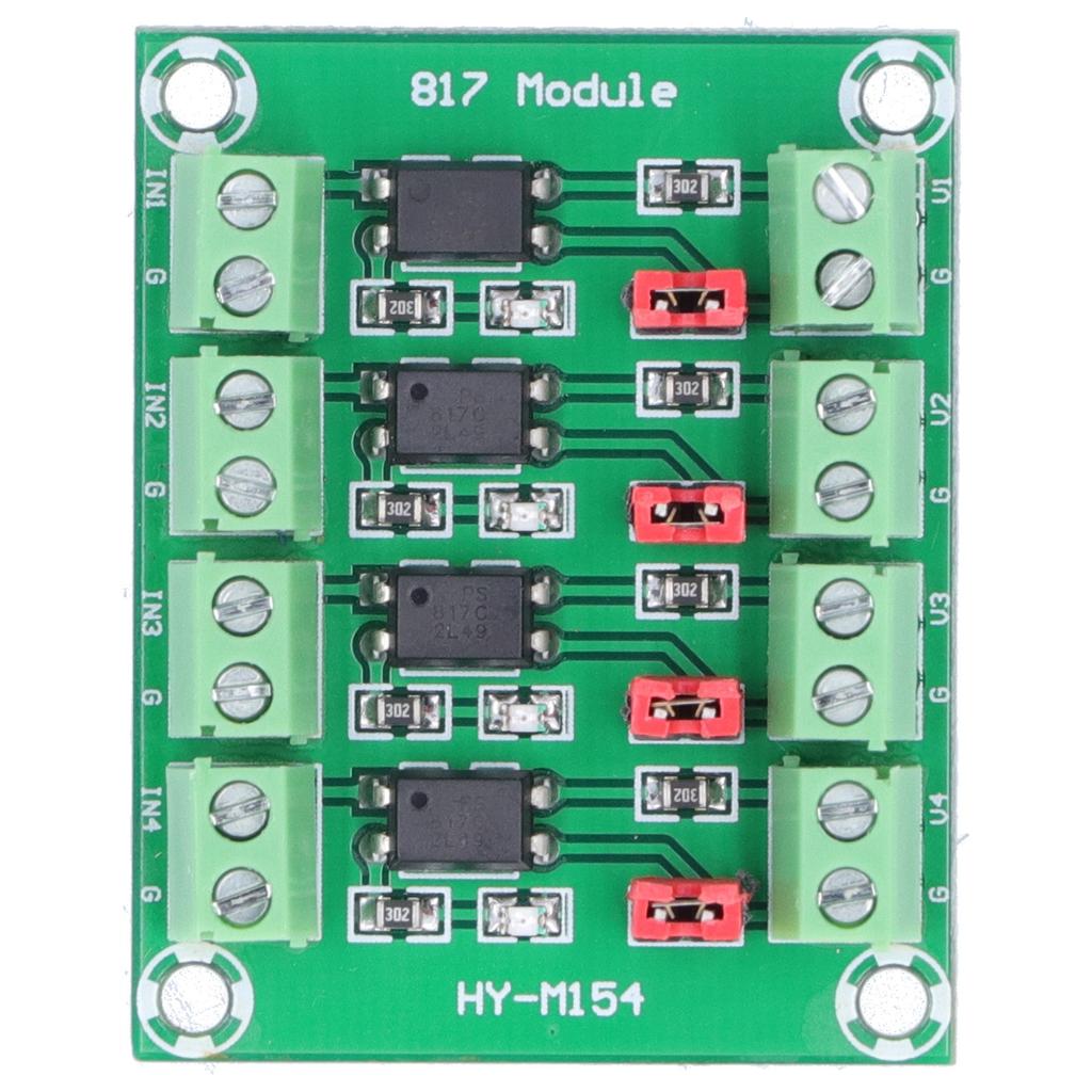 Voltage Control Adapter Module 4 Road 817 Optocoupler Anti Interference Photoelectric Isolation Modu