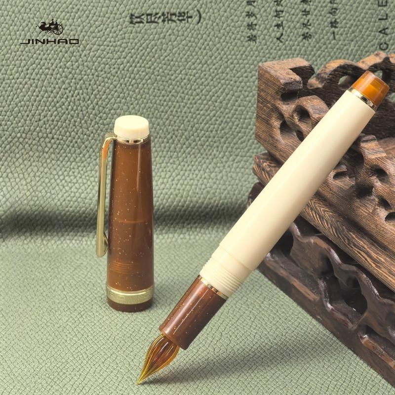 JINHAO 82 Стеклянное перо-кисть Ручная работа Мелко шлифованное Плавное письмо для каллиграфии Канцелярские товары Офис Школа Художественные принадлежности