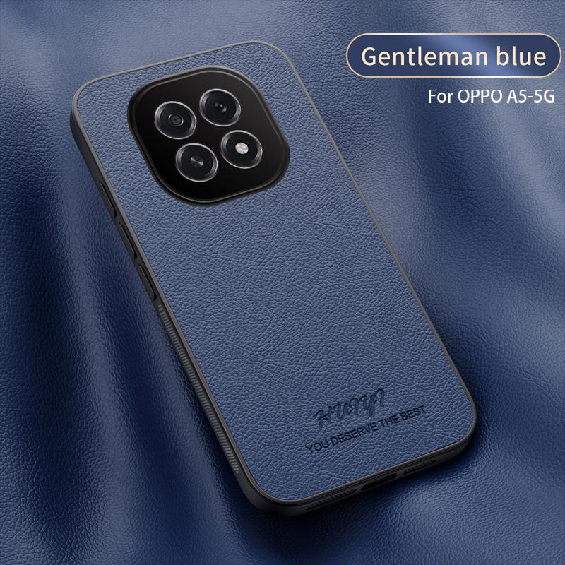 Magsafe Leather Case for Oppo A5 5G (China) Car Magnetic Holder Wireless Charging Silicone Hard Phone Cover OppoA5 China PKQ110