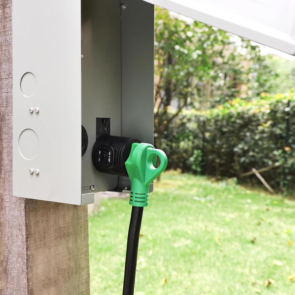 RVGUARD Защита от перегрузки Вилка адаптера питания для дома на колесах Автоматический выключатель, 30 ампер на 110 вольт Вилка адаптера для дома на колесах, NEMA 5-15P на NEMA TT-30R Электропитание