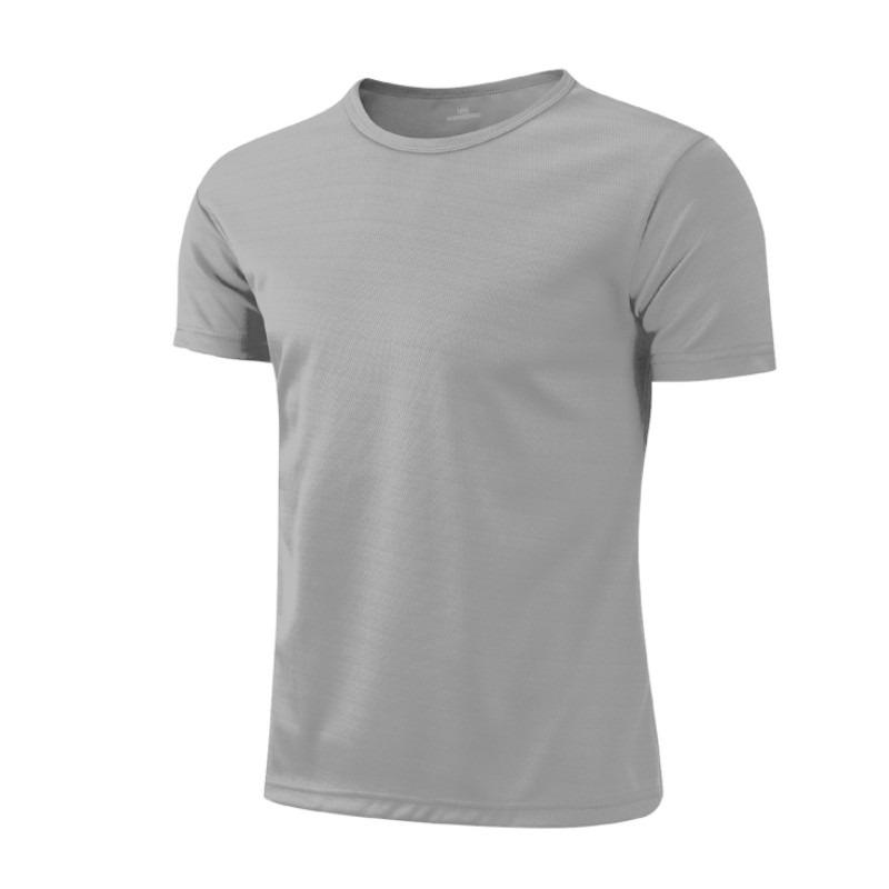 Men Running Gym Sport Shirt Quick Dry Moisture Wicking Lightweight Short Sleeve Round Neck Training Exercise Top For Fitness Workout Outdoor Activity