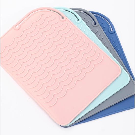 Silicone Pad Non-deformable Protective Solid Color Useful Hair Flat Iron Heat Insulation Mat Salon Use