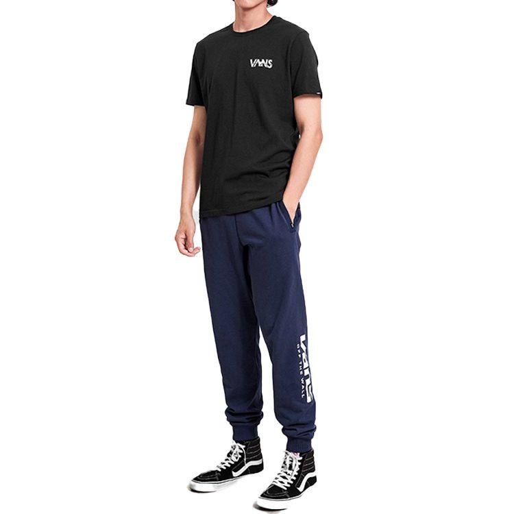 Vans Футболки Мужские Черные С Круглым Вырезом Умеренный Прямой Крой VN0A4MLVBLK